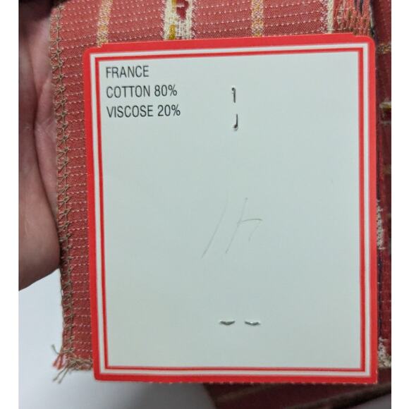 Brunschwig & Fils Fabric Remnant Jacqueline Striped Lisere 25 x 37 inches - Picture 4 of 4